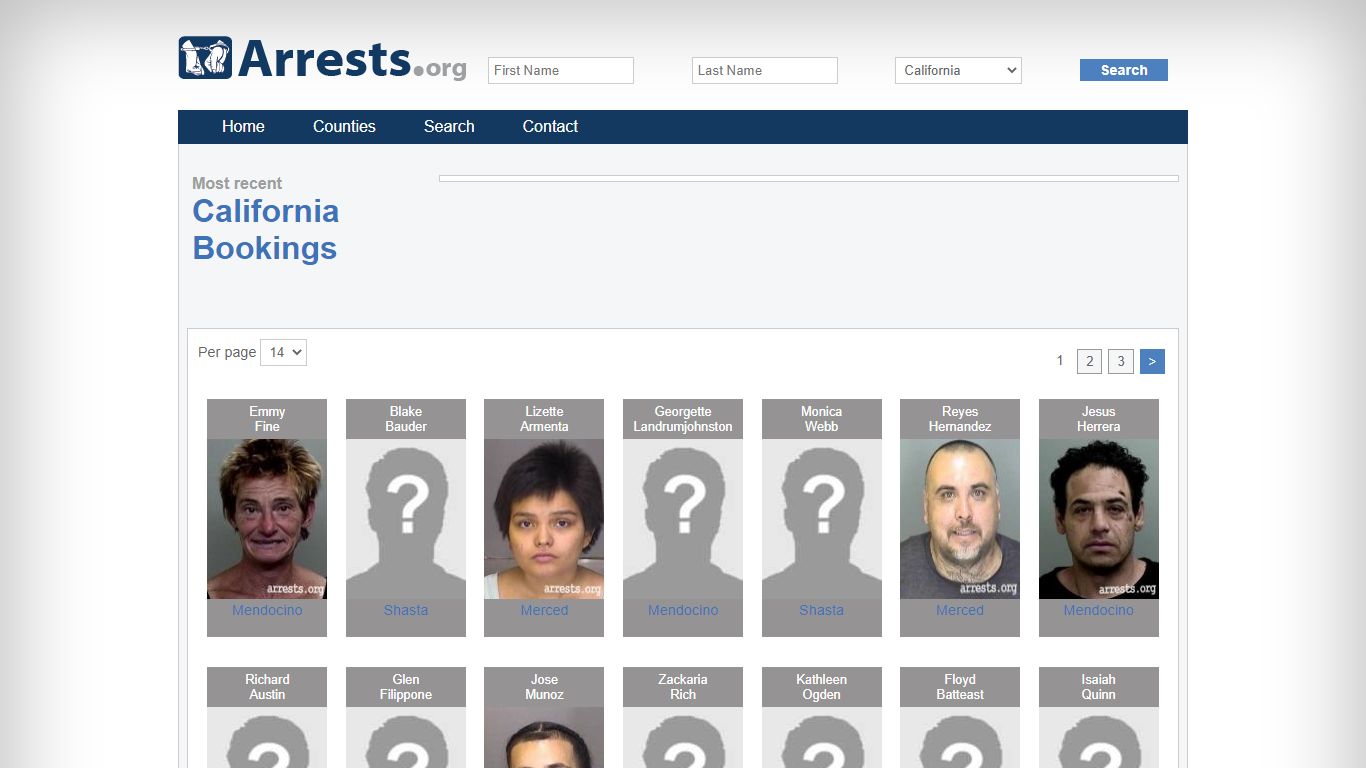 California Arrests and Inmate Search